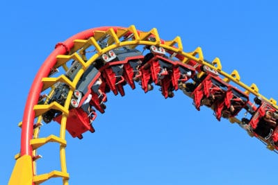 Rollercoaser Ride (against blue sky)